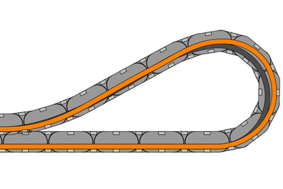 e-chain® guides hydraulic hose