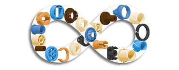 Various customised bearings made by igus® to your specific requirements