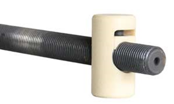 The custom production of the drylin® lead screw units Anti-backlash lead screw nut.